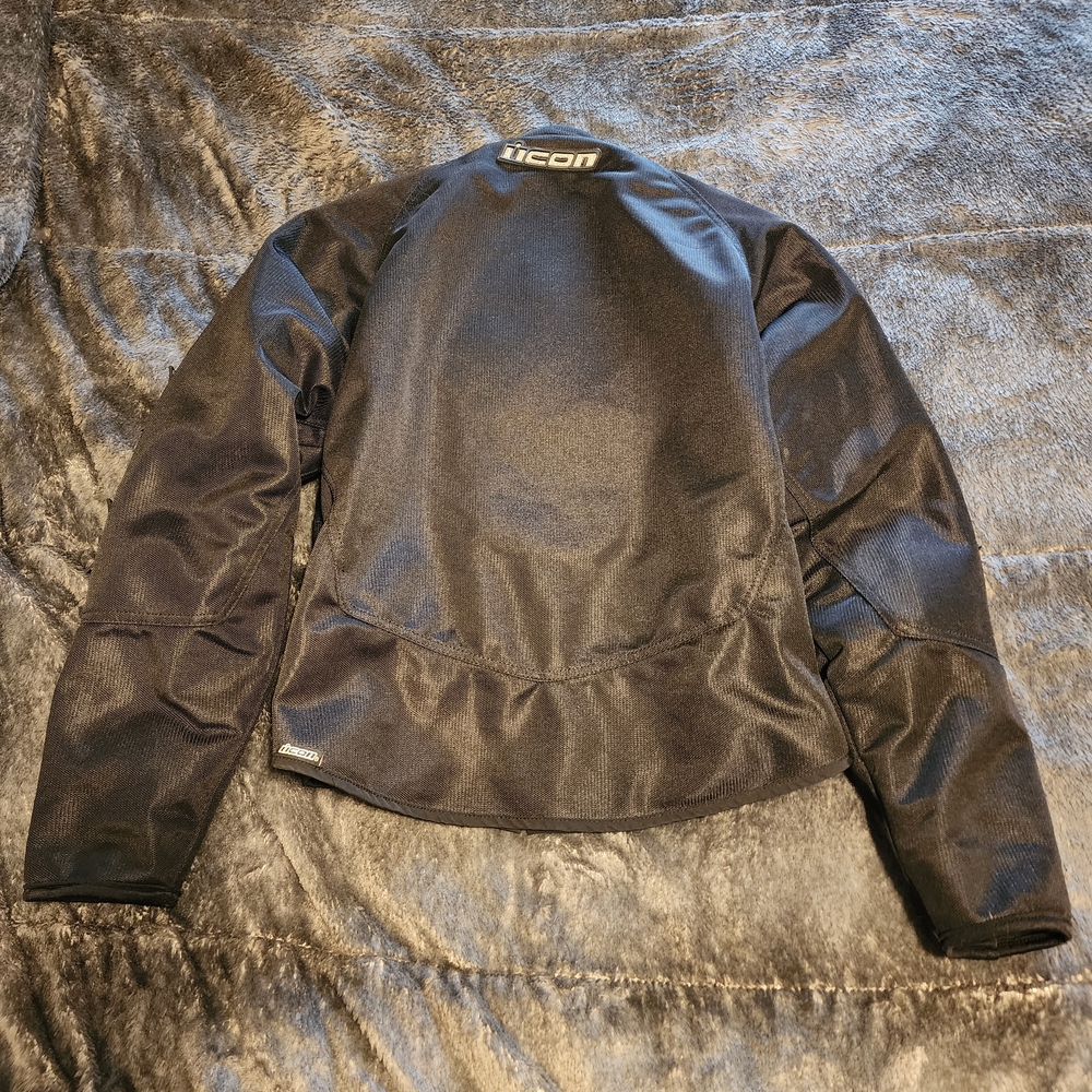 ICON Hooligan 54 Womens Moto Jacket Padded Lined with Silver Stars - Picture 2 of 13